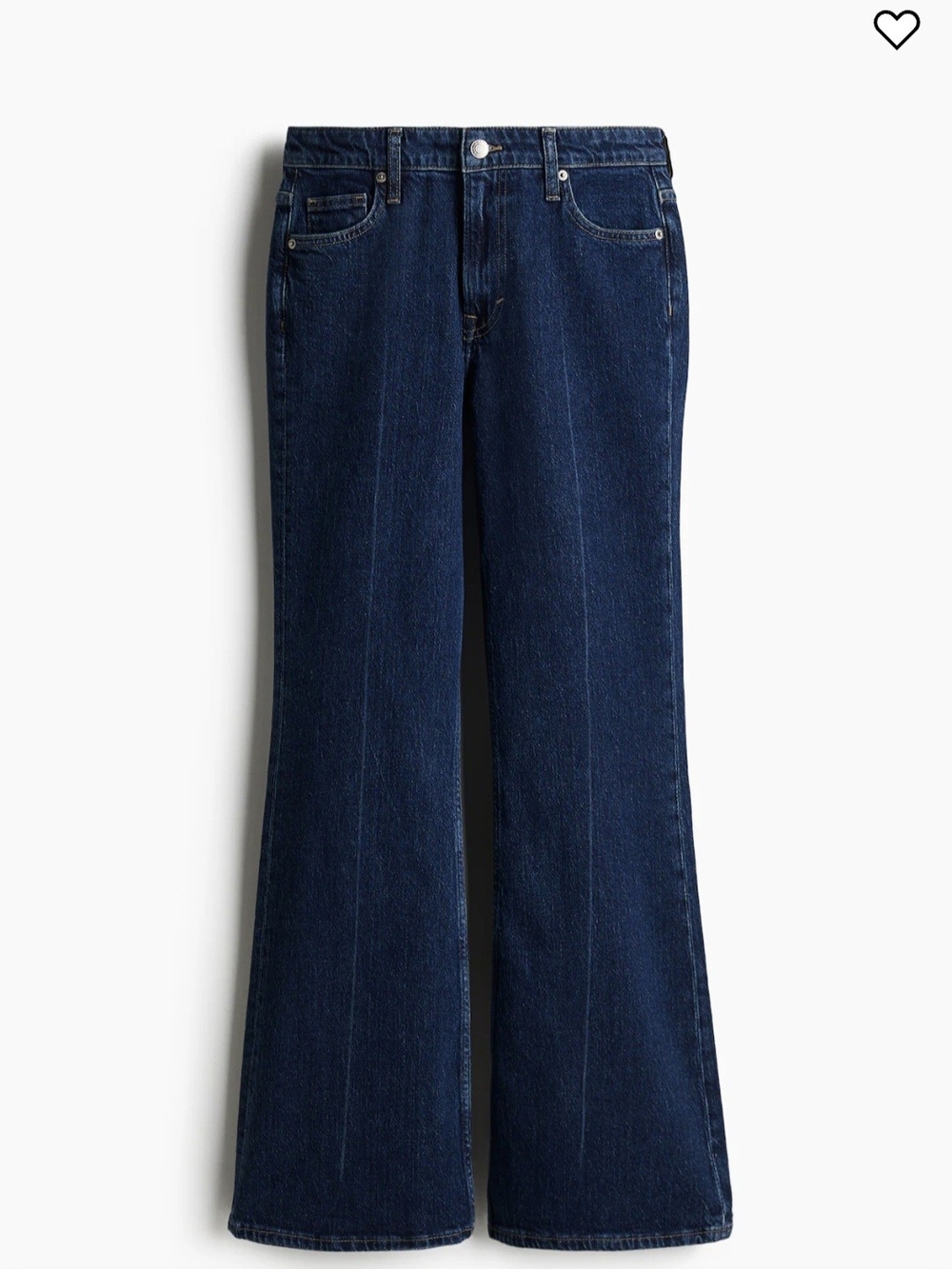 H&M Dark Blue High-Rise Flare Jeans